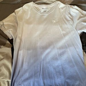 Large Blue Fading Design Champion Shirt